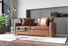 Load image into Gallery viewer, The Halina sofa bed model is our absolute favorite as we designed it with perfection in mind. It has modern, clean lines juxtaposed with ultra-comfortable seating and down cushions. Modern and relaxed were two words that couldn&#39;t be used together until we created the Halina!
